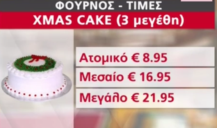 ΤΙΜΕΣ CHRISTMAS CAKES