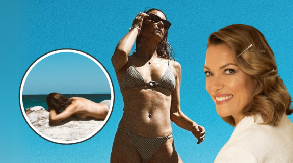 Η Βίκυ Καγιά ποζάρει topless στην παραλία