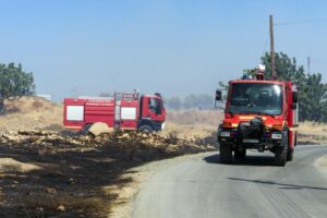 Κατέκαψε άγρια βλάστηση και θάμνους η δασική πυρκαγιά στο Τσέρι