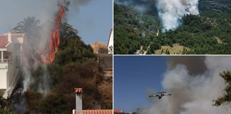 Φωτιές στην Ελλάδα: Πύρινες γλώσσες σε τρία μεγάλα ανεξέλεγκτα μέτωπα (ΒΙΝΤΕΟ)