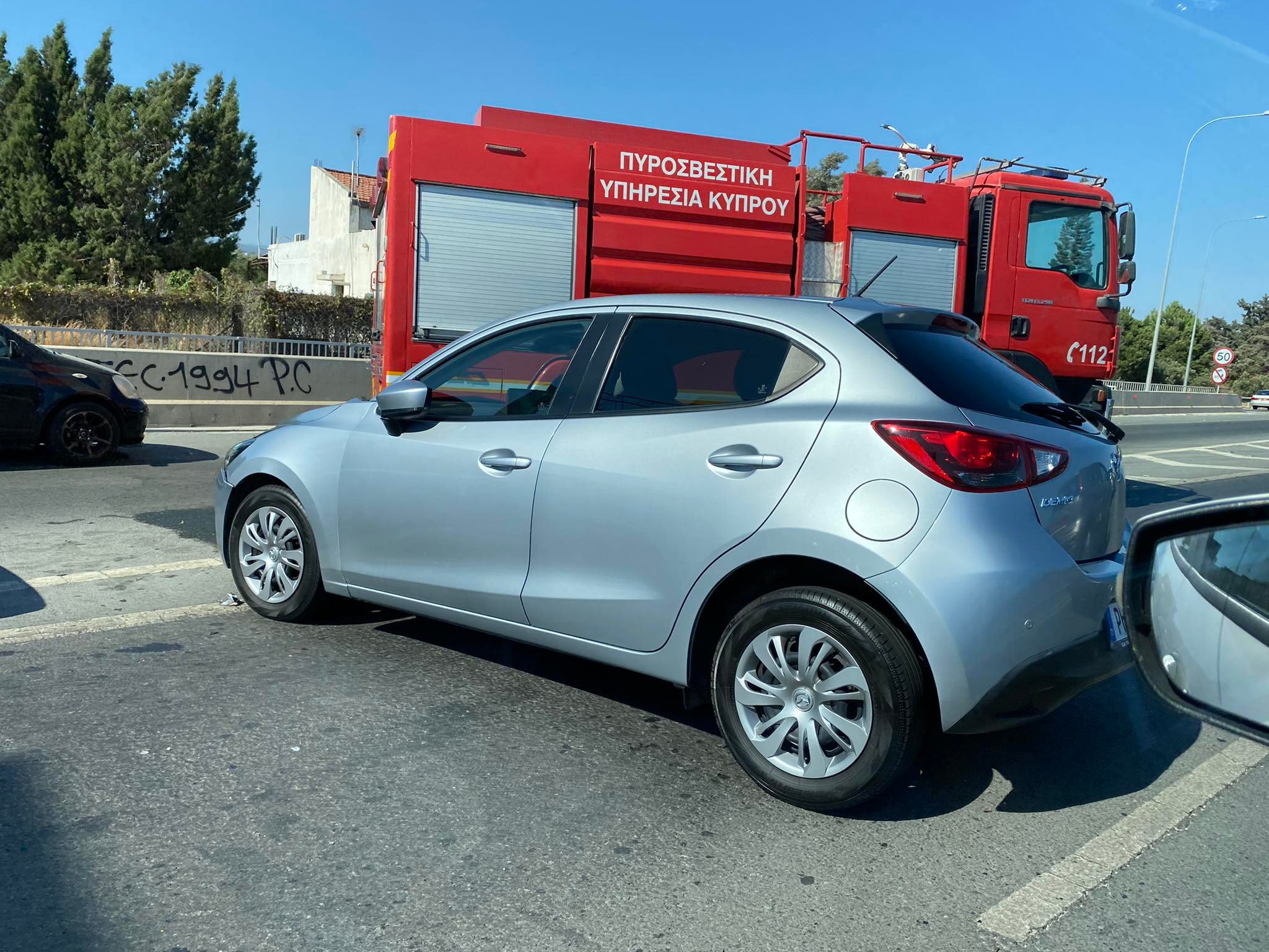 Πυκνή τροχαία κίνηση στο highway λόγω τροχαίου ατυχήματος