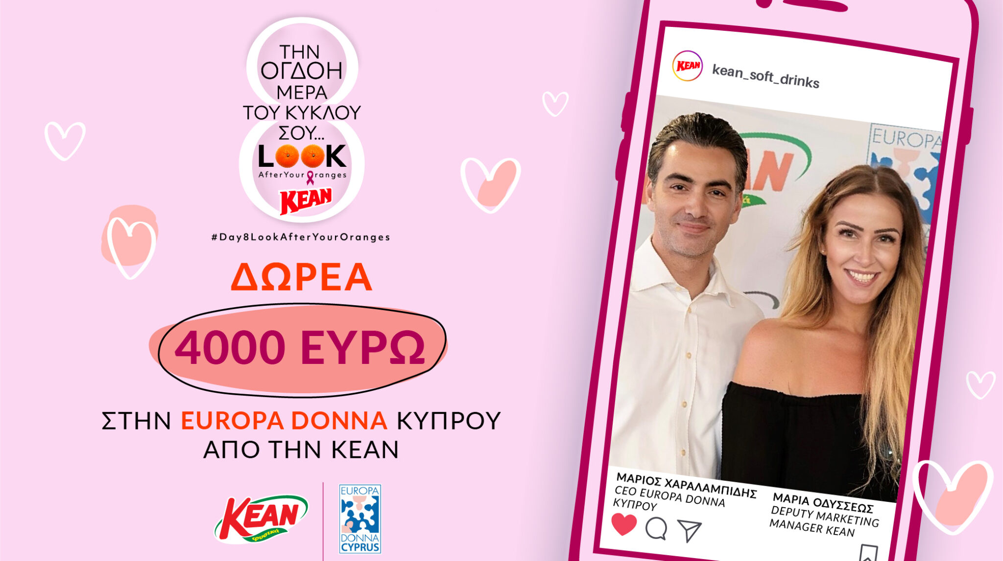 Η KEAN συγκέντρωσε 2.000 selfies και 4.000 ευρώ για την Europa Donna Κύπρου