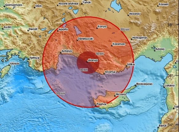 Αισθητός και στην Κύπρο σεισμός που ταρακούνησε την Τουρκία