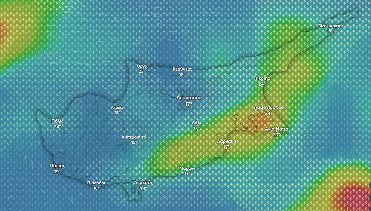 Έρχονται έντονα φαινόμενα: Καταιγίδα και χαλάζι σε όλη την Κύπρο την Κυριακή